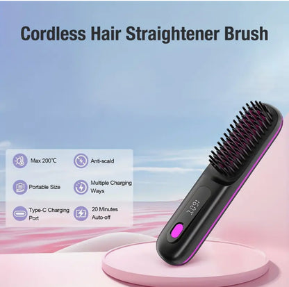 Brosse Lissante et Chauffante - Rechargeable