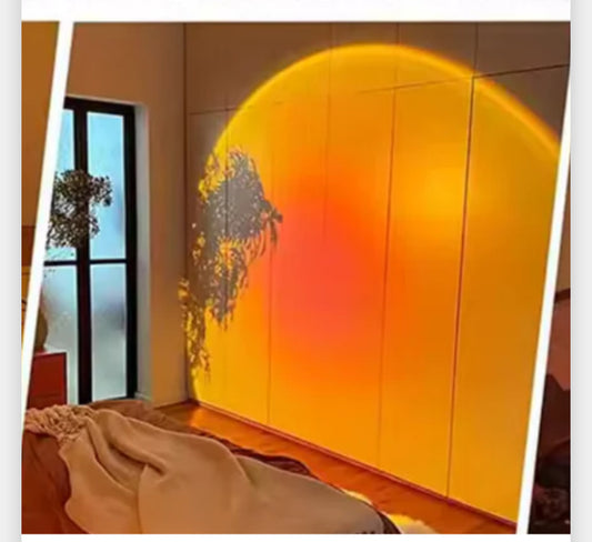 Lampe Coucher de Soleil, Sunset Lamp avec USB, Lumière Arc-en-Ciel Veilleuse LED Réglable en Hauteur (16 Couleurs)