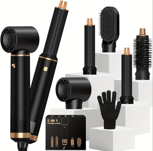 Brosse à Air 5 en 1 Noir & Doré