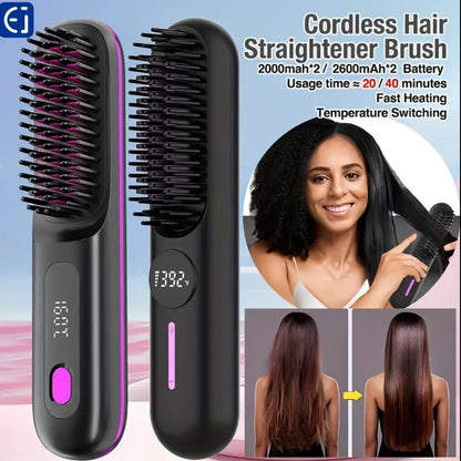 Brosse Lissante et Chauffante - Rechargeable